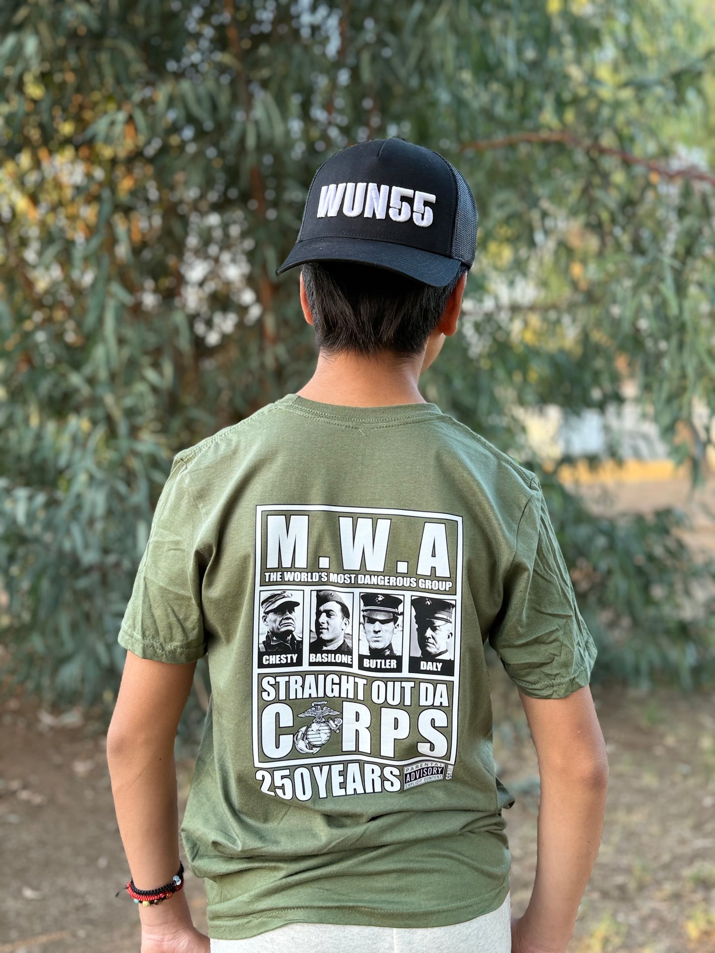 Marines With Attitude 250th Birthday Anniversary OD Green