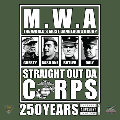 Marines With Attitude 250th Birthday Anniversary OD Green