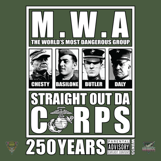 Marines With Attitude 250th Birthday Anniversary OD Green